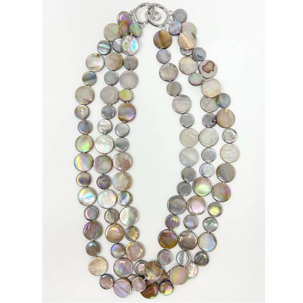 Smithsonian Mother-of-Pearl 3-Strand Necklace - 20”L